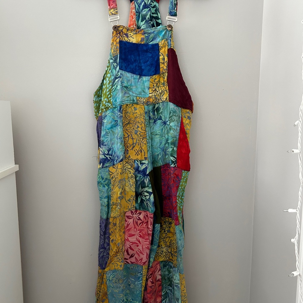 Colorful Patchwork Overalls